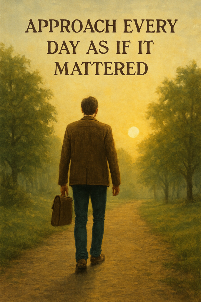 Leadership Thought #266 – Approach Each Day Like It Matters (Because It Does)